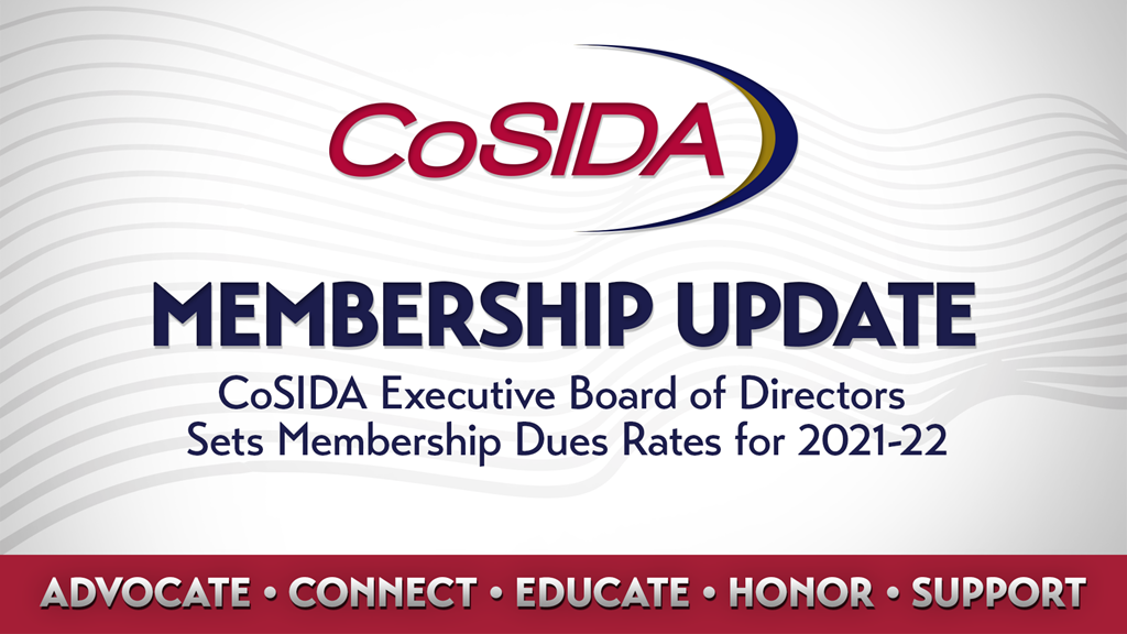 CoSIDA Executive Board of Directors Sets Membership Dues Rates for 2021-22